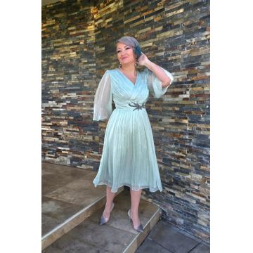 Rochie 995 matase naturala menta Viada