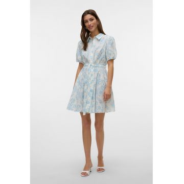 Rochie-camasa de bumbac organic cu cordon