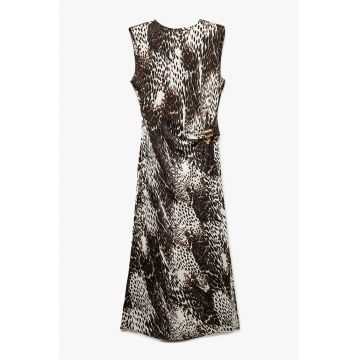 Rochie cambrata cu animal print