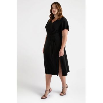 Rochie cu croiala in A si decolteu in V