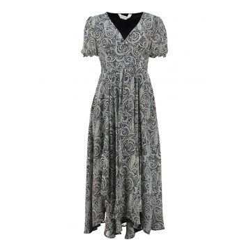 Rochie cu imprimeu si decolteu in V