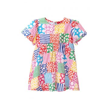 Rochie de bumbac cu imprimeu patchwork