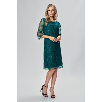 Rochie de ocazie din tull cu paiete Tayla Verde