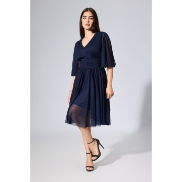 Rochie de ocazie din voal cu sclipici Felicity Bleumarin