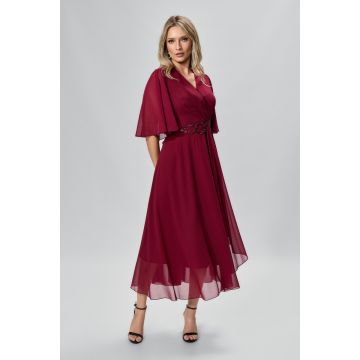 Rochie de ocazie din voal cu strass-uri in talie Justine Bordo