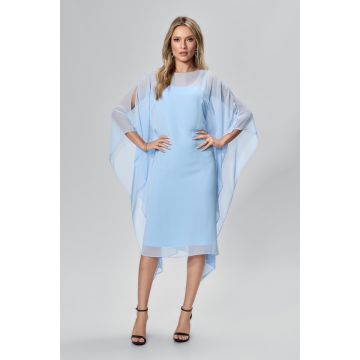 Rochie de ocazie din voal cu strass-uri Maureen Bleu