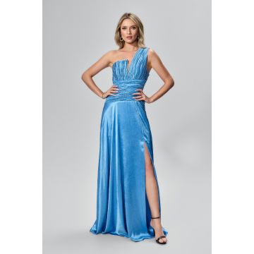 Rochie de ocazie premium cu model one shoulder Noblissima Bleu