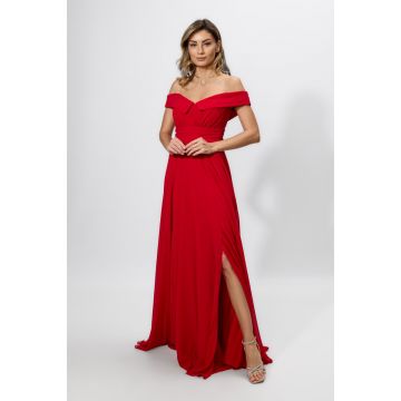 Rochie de ocazie premium din voal cu crepeu in fata Beyond Rosie