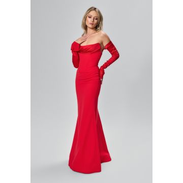 Rochie de ocazie premium tip sirena fara bretele Fabulous Rosie