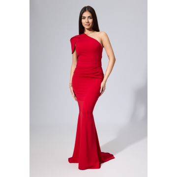 Rochie de ocazie tip sirena cu model one shoulder Seona Rosie