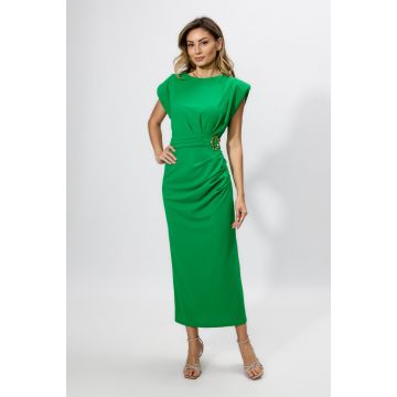 Rochie eleganta din licra cu umeri buretati Ceyda Verde Deschis