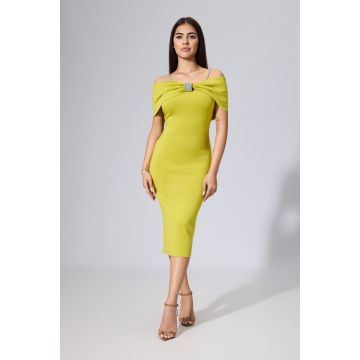 Rochie eleganta din neopren cu strass-uri Corinne Fistic