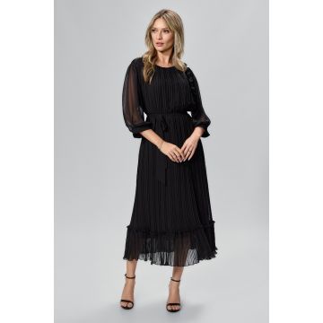 Rochie eleganta din voal cu pliuri Bionda Neagra