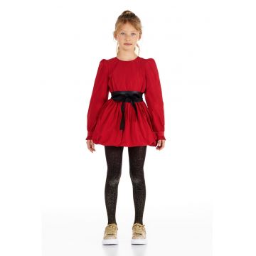 Rochie evazata cu maneci bufante