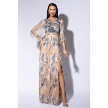 Rochie M5112 matase naturala imp Ginette