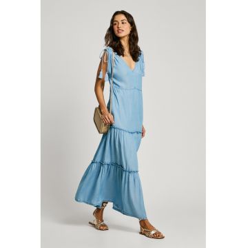 Rochie maxi cu decolteu in V