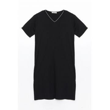 Rochie midi cu decolteu in V