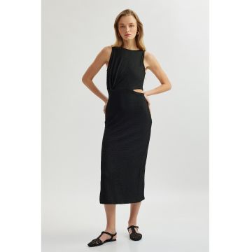 Rochie midi cu slit lateral