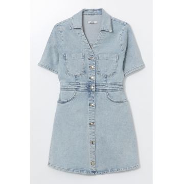 Rochie uni din denim