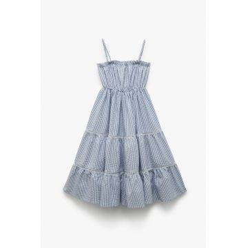 Rochie cu bretele inguste si model in dungi