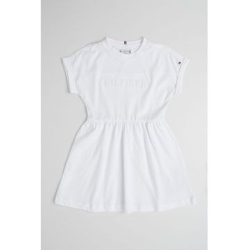 Rochie cu croiala in A si logo brodat discret