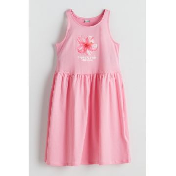 Rochie cu imprimeu fara maneci