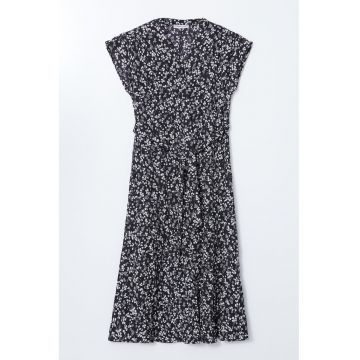 Rochie cu imprimeu si decolteu in V