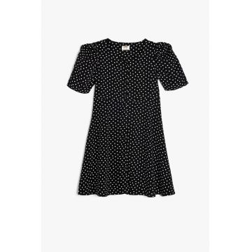 Rochie cu maneci scurte si buline