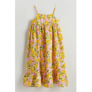 Rochie cu model si terminatie cu volane