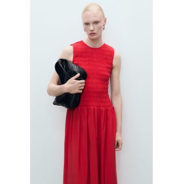 Rochie cu segment transparent - fara maneci