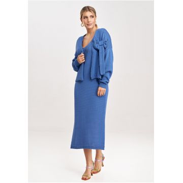 Rochie dama  M997 - acril - bumbac - albastru -