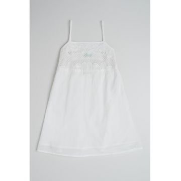 Rochie de bumbac cu decolteu patrat