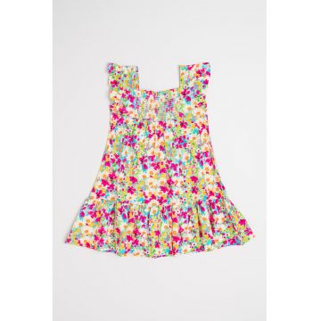 Rochie de bumbac cu imprimeu
