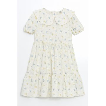 Rochie de bumbac cu model floral