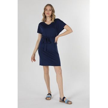 Rochie De Dama Albastru Marin.Regular Fit