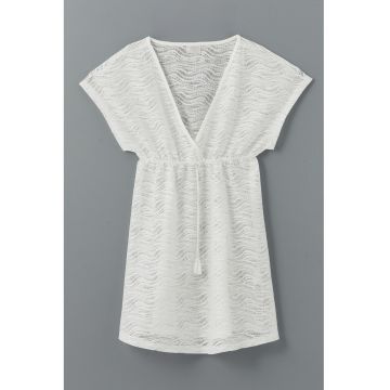 Rochie de plaja cu garnituri din dantela