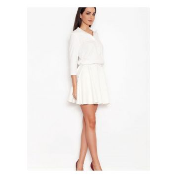 Rochie de zi cu zi -  casual - confortabil - material usor - alb
