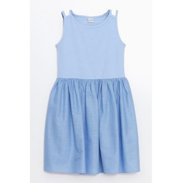 Rochie din amestec de bumbac cu croiala in A