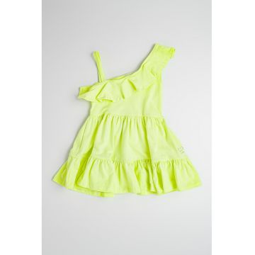 Rochie din amestec de bumbac cu decolteu pe un umar