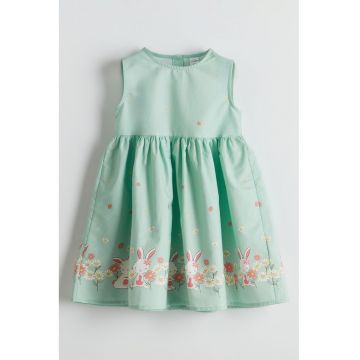 Rochie din bumbac cu imprimeu
