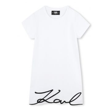 Rochie din bumbac cu logo