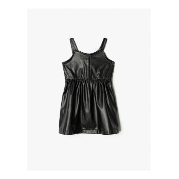 Rochie din piele ecologica cu fermoar