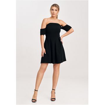 Rochie eleganta  M1026 - neagra - sintetic
