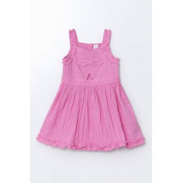 Rochie evazata cu detaliu cu funda