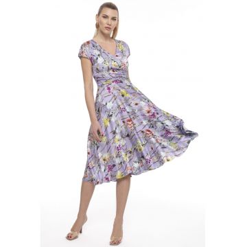 Rochie evazata cu imprimeu