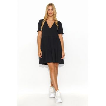 Rochie evazata cu maneca scurta