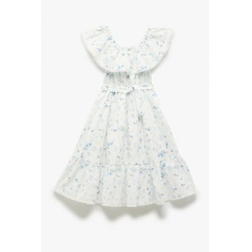 Rochie evazata cu model floral