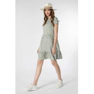 Rochie evazata cu model floral