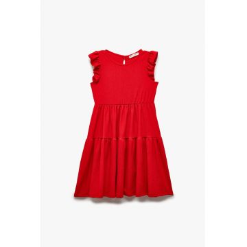 Rochie evazata cu model uni