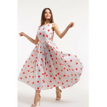 Rochie fara maneci cu buzunare laterale
